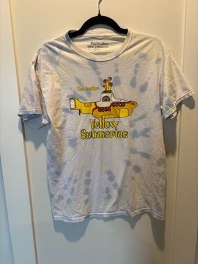 The Beatles Yellow Submarine Tee - Yellow & Light Blue Tie-Dye